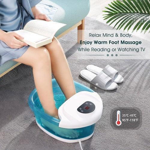 MaxKare Foot Spa Bath Massager with Heat, Bubbles; Vibration, 4 Massage Rollers (Green) - Toytexx MaxKare Foot Spa Bath Massager with Heat, Bubbles; Vibration, 4 Massage Rollers (Green) - Toytexx